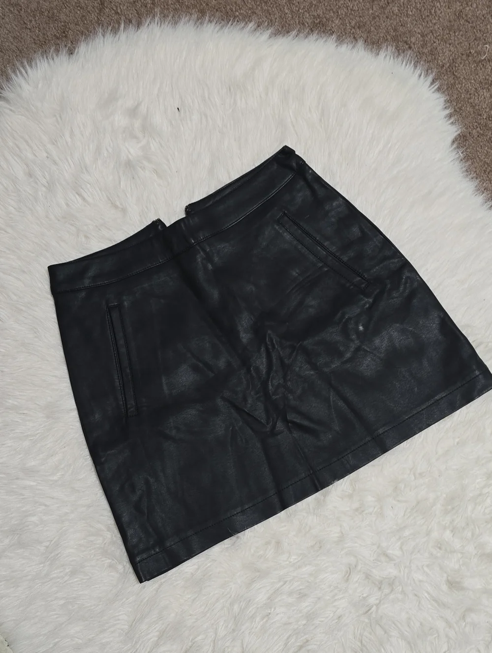 Forever 21 Black Faux Leather Mini Skirt
